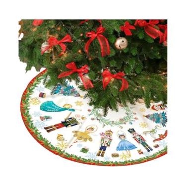Imagem de Saia Vibrante Para Árvore De Natal Quebra-Nozes 90/120cm Enfeite De Na