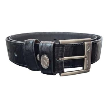 Imagem de Cinto em Couro Legítimo Masculino Mitty Preto Marrom - Mtitty, Preto, 