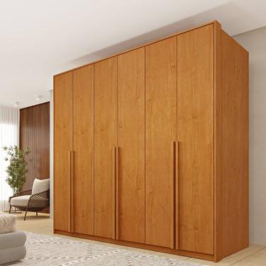 Imagem de Guarda-roupa Casal 6 Portas 6 Gavetas 201cm Dubai Espresso Móveis Cinamomo