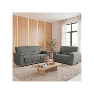 Imagem de Conjunto de Sofás 2 e 3 Lugares Viena Plus SMP, Cinza, 2 e 3 lugares