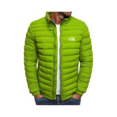 Imagem de Jaqueta Masculina Slim Fit Com Gola Alta E Zíper, Moda Outono Inverno,