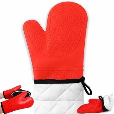 Imagem de Luva Térmica Cozinha Silicone Forrada Forno Fogão Yab