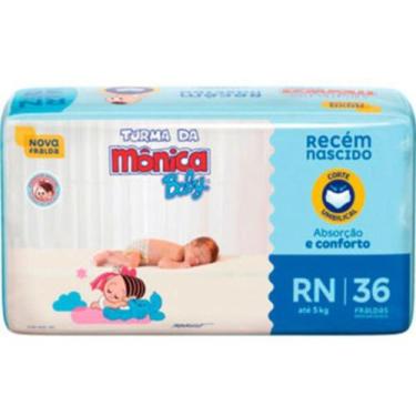 Imagem de Fralda Descartável Recém Nascidos RN 36 Un - Turma Da Mônica, RN, 36