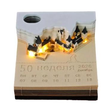 Imagem de Calendário Adesivo 3D Do Castelo Mágico De Hogwarts, Bloco De Notas De