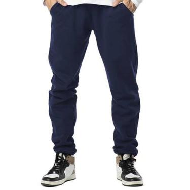 Imagem de Calça Vrasalon Vrasalon Adulto Básica Lisa Punho Moletom Masculina-Masculino