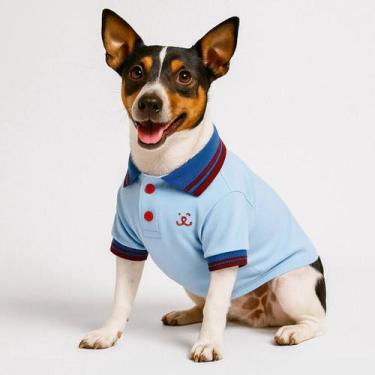 Imagem de Camisa Polo para Pet - Azul Bebê - Petchic, G