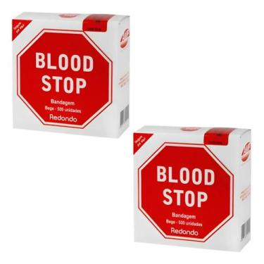 Imagem de Curativo Redondo Coleta De Sangue Blood Stop 1000un Kit 2 Cx - AMP