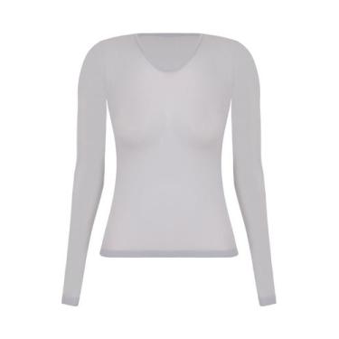 Imagem de Blusa Segunda Pele Manga Longa Fio 40 Loba Lupo 800., GG, Branco