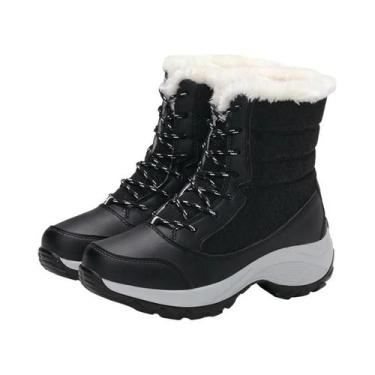 Imagem de Botas de Neve Femininas Impermeáveis e Antiderrapantes - Plus Size com