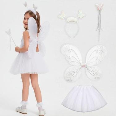Imagem de Fantasia Infantil Borboletinha pra Menina de Carnaval Kit com Asa Saia