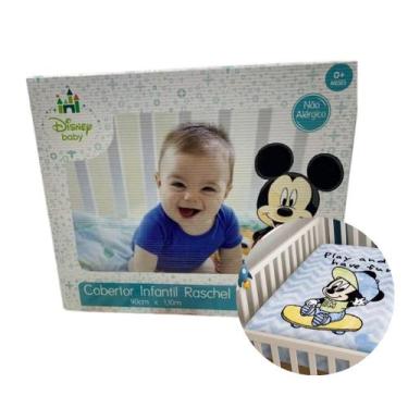 Imagem de Cobertor Bebê Infantil Enxoval Jolitex Antialérgico Minnie e Mickey 90