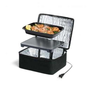 Imagem de Mini Marmita Elétrica Portátil 1,5L, 12V 110V 45W, HOTLOGIC, Preto