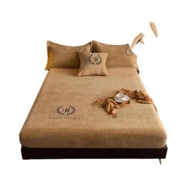 Imagem de Conjunto De Capa De Cama De Veludo Queen King, Protetor De Colchão Mac