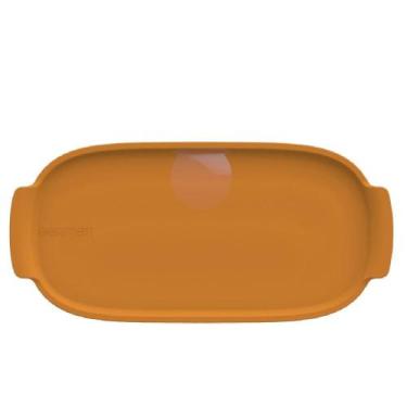 Imagem de Bandeja Retangular 30,8cm Amarelo G Assar e Servir Porcelana - Germer 