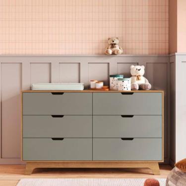 Imagem de Cômoda para Quarto Infantil 6 Gavetas 100% Mdf Alice Yescasa