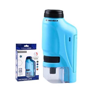 Imagem de Kit De Microscópio Portátil Para Crianças Com Luz LED, Ampliação De 60