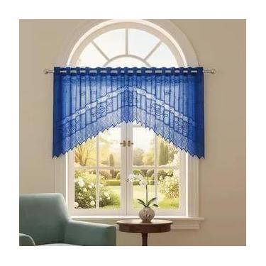 Imagem de Cortina Renda Cozinha Cascata 3,00 M X 1,00 Alt Color Retro - Interlar
