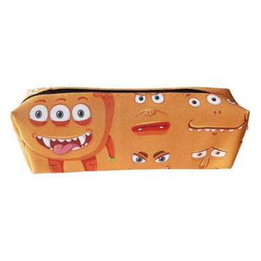 Imagem de Estojo Escolar Infantil Monstros Laranja - VMP