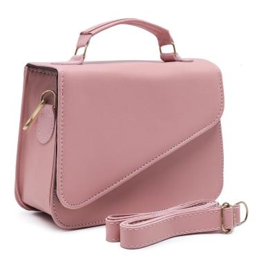 Imagem de Bolsa Feminina OEM Lolita Pequena Clutch em Couro Eco 14x17x6 cm Rosê para Público