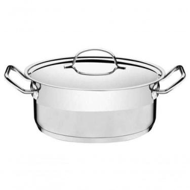 Imagem de Caçarola Rasa Tramontina Professional 28cm Em Aço Inox Com Detalhe Sat