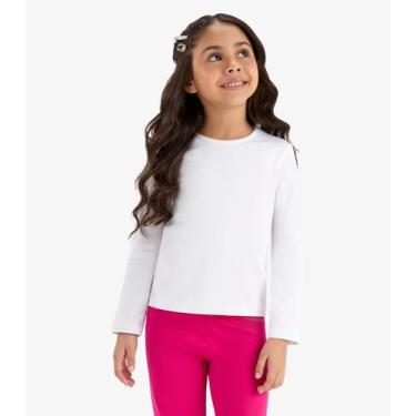 Imagem de Blusa Manga Longa Infantil Feminina Rovitex Kids Branco, 14, Branco