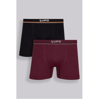 Imagem de Kit com 2 Cuecas Adulto Boxer Microfibra Lupo, Resolution blue, Preto,