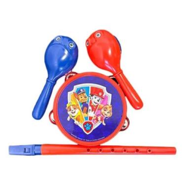 Imagem de Kit Musical Maraca Flauta e Pandeiro Patrulha Canina YesToys