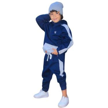Imagem de Conjunto Moletom Infantil Blusa com Capuz e Calça Inverno - Ewg Moda I