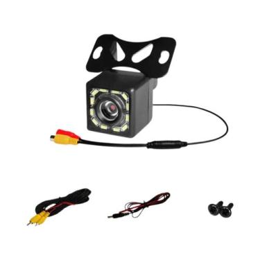 Imagem de Câmera De Ré Automotiva HD 12V Com 8/12 LEDs, Visão Noturna De Amplo Â