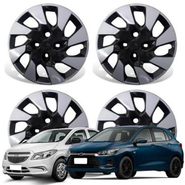 Imagem de Jogo Calota Aro 14 GM Prisma Onix 2014-2016 Cubo Baixo Preto/ Prata 13