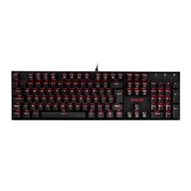 Imagem de Teclado Mecânico Gamer Redragon Mitra Led Vermelho Switch Red Preto - 