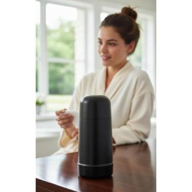 Imagem de 2x Garrafa Térmica 250ml Preta Portátil Sem BPA - Congratulations Stor