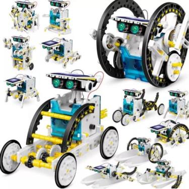 Imagem de Kit Montagem Robo Solar 12x1 Iniciante Educacional Robótica - Diy
