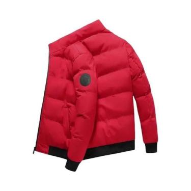 Imagem de Jaqueta Masculina Leve E Quente Com Listras, Casaco De Inverno, Corta-