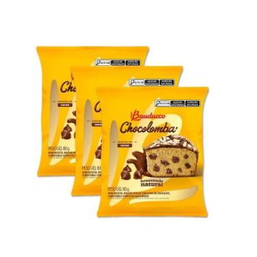 Imagem de Mini Chocolomba Páscoa Gotas Chocolate Bauduco Kit 3un 80g - Bauducco,