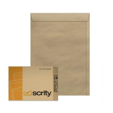 Imagem de Envelope Saco Kraft Scrity 80g 260x360mm C/250