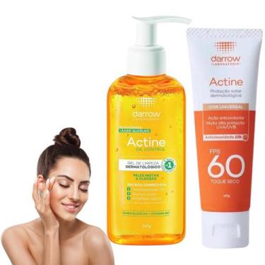 Imagem de Kit Darrow Actine Protetor Solar Facial Cor Universal FPS60 Gel de Lim