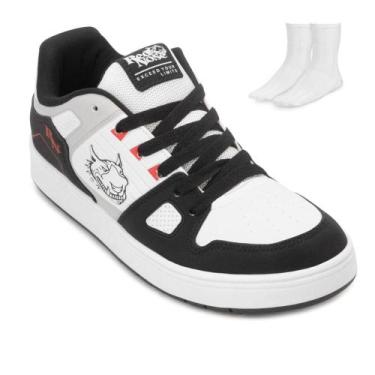 Imagem de Tênis Red Nose P-B Prescott e Meia RD25-RNVM303, 40, Preto, Branco