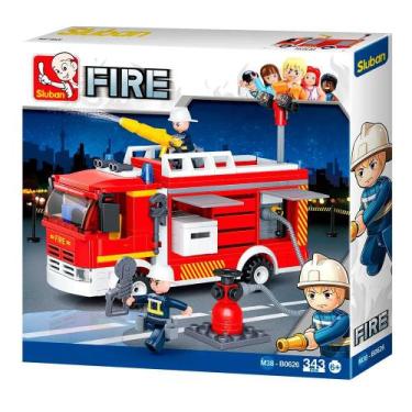 Imagem de Caminhão de Bombeiro com Hidrante 343 Peças Multikids