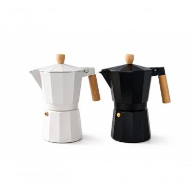 Imagem de Cafeteira Italiana Milão 6 Xícaras 300ml em Alumínio com Cabo Ergonômico para Fogão a Gás Creme Fratelli