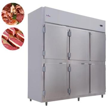 Imagem de Minicâmara Fria Comercial Inox 6 Portas 1100L RF-067E Frilux, 220V