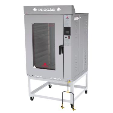 Imagem de Forno Turbo a Gás Progás Inox 8 Esteiras PRP-8000INOX Aço Inox Digital Bivolt
