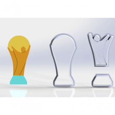 Imagem de Cortador Taça Copa do Mundo Modular 7CM Plástico PLA Biodegradável para Pasta Americana HB Formas e Cortadores