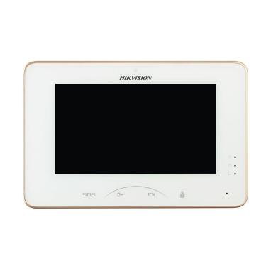 Imagem de Vídeo Porteiro Hikvision DS-KH8300-T Tela LCD TFT 7 Polegadas Touch Capacitivo 8 Entradas de Alarme