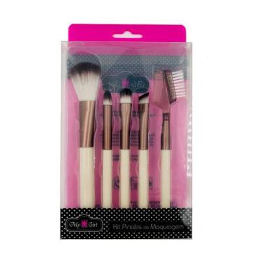 Imagem de Kit de Pincéis de Maquiagem Wincy com 5 Peças Rosê