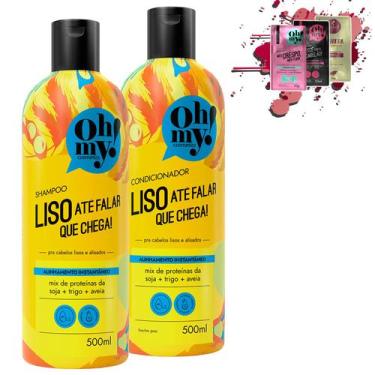 Imagem de Kit Oh My Liso Até Falar Que Chega 500ml 2 Itens - Oh My Cosmetics