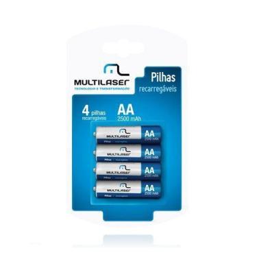 Imagem de Pilha Recarregavel AA 2500MAH Multilaser com 4 CB052