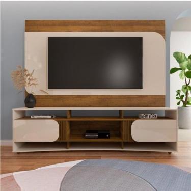 Imagem de Rack com Painel para TV até 86 Polegadas MDF 220CMX198CM Porto Marrom 