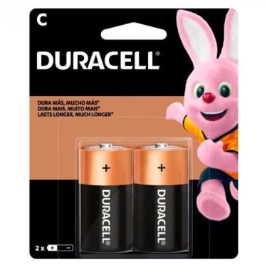 Imagem de Pilha Alcalina C com 2 Unidades - Duracell