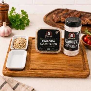 Imagem de Kit para Churrasco Tábua Cortar e Servir - NetShop